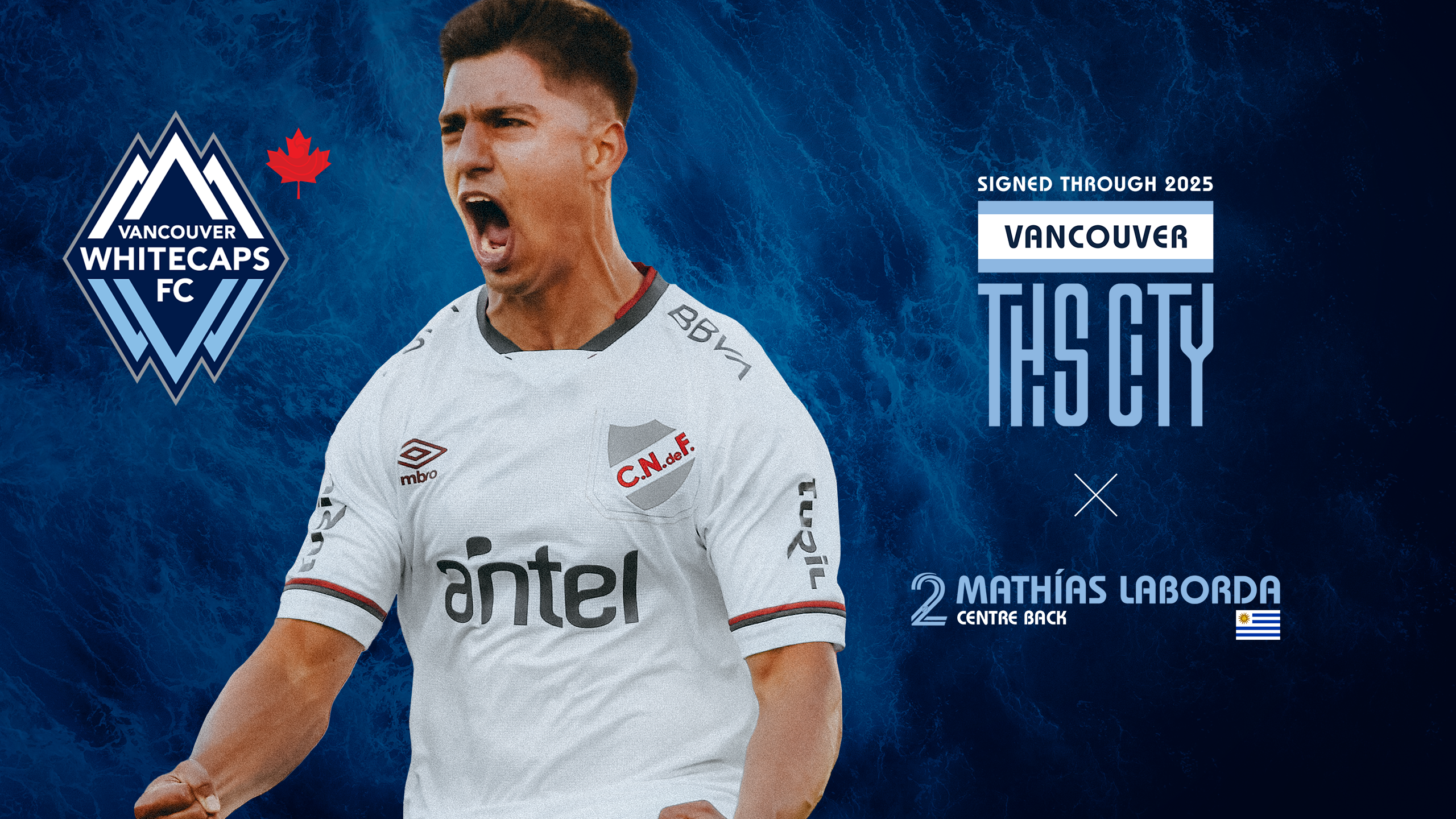 Whitecaps FC ha fichado al central uruguayo MathĂas Laborda